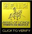 Website Excellence Award Of Honor November 8,1999