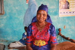 Diabou lives in a village which has latrines thanks to a program supported by GSF.: Photograph by Katherine Anderson/WSSCC.