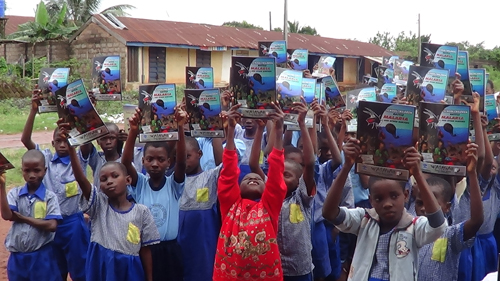 Children thanking sponsors