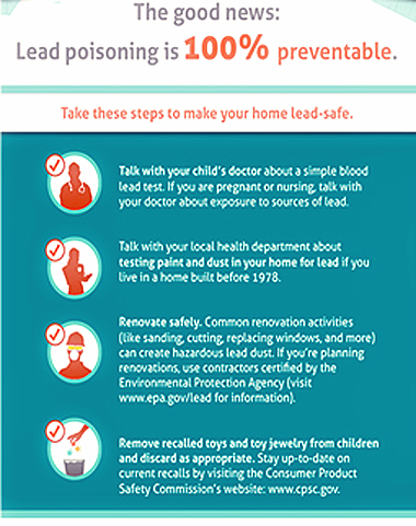 Lead Poisoning Prevention Infographic: Click image to go to the Infographic
