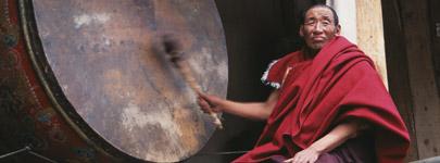 Zhechen Monastery drum: Photograph by Andrew Quintman