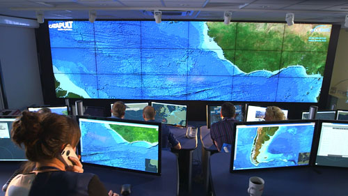 The British government will work with Pew and the Swiss-based Bertarelli Foundation to monitor the marine reserve using: Pew’s Project Eyes on the Seas and its Virtual Watch Room technology. This groundbreaking system uses satellites and other data sources to provide a live view of action on the water and enables officials to detect illegal fishing within moments of its occurrence. The information can be used to enforce the prohibition on commercial fishing within the reserve’s boundaries. Credit Satellite Applications Catapult